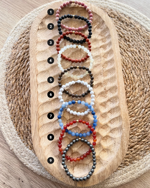 Bracelets en Perles 6mm - Pierres Naturelles Au Choix (1)