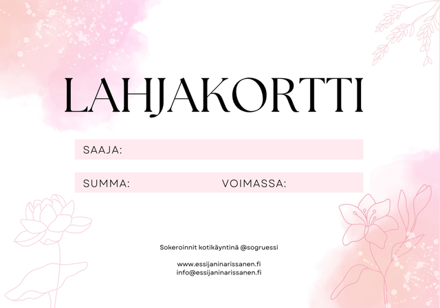 LAHJA - Sokerointi Studiolla Kuopiosssa