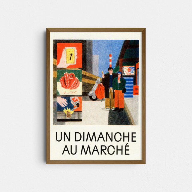 Un dimanche au marché (risographie format A5)