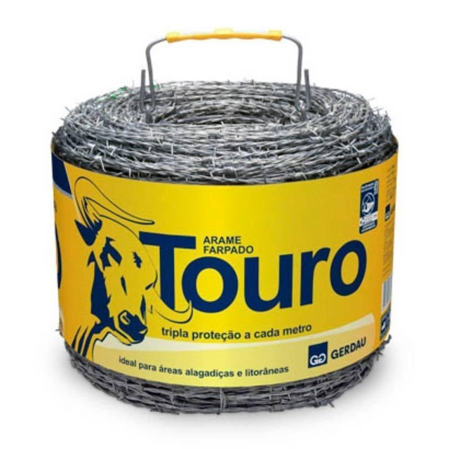 Arame Farpado Gerdau Touro Fio 1,6mm 350KGF 500m