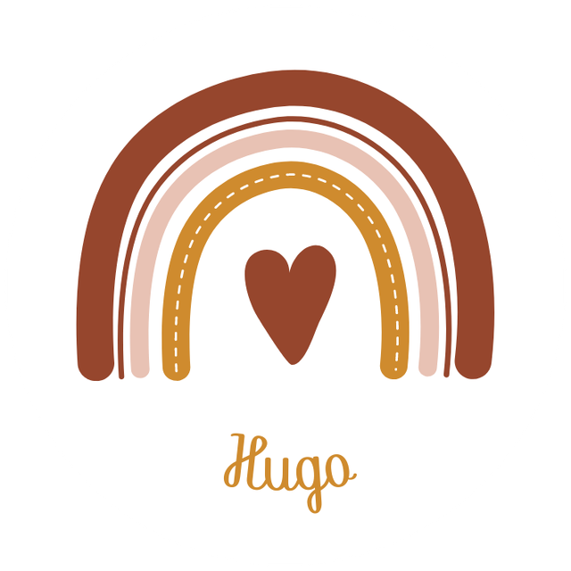 Lot de stickers papier &quot;Hugo&quot; - Personnalisable