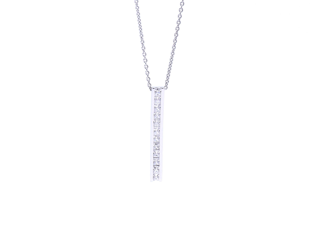 Eleganter Zirkonia-Stabanhänger - Linea