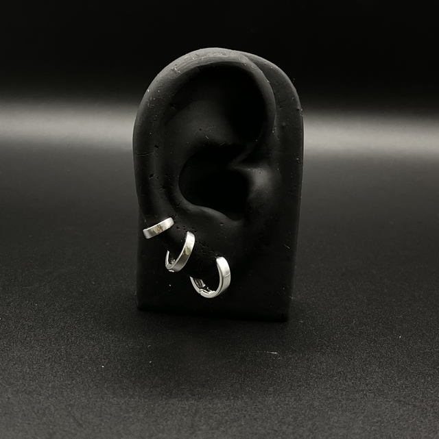 Trio de argolas lisas