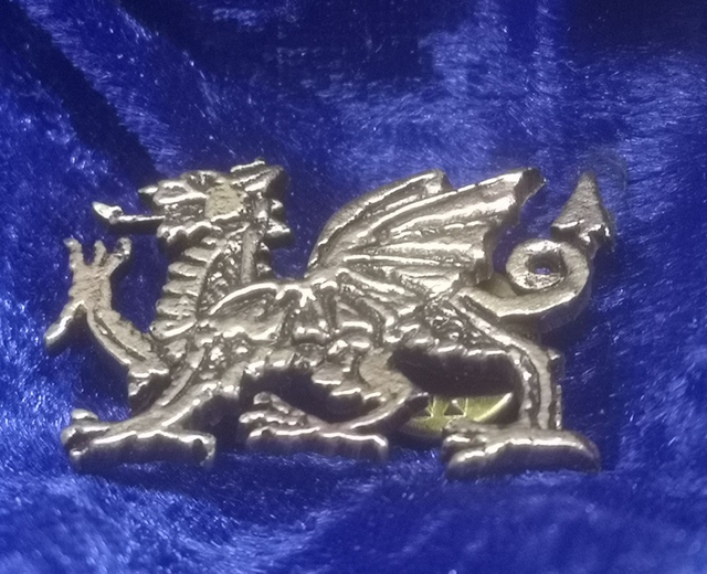 Welsh Dragon Real Bronze Pin Badge