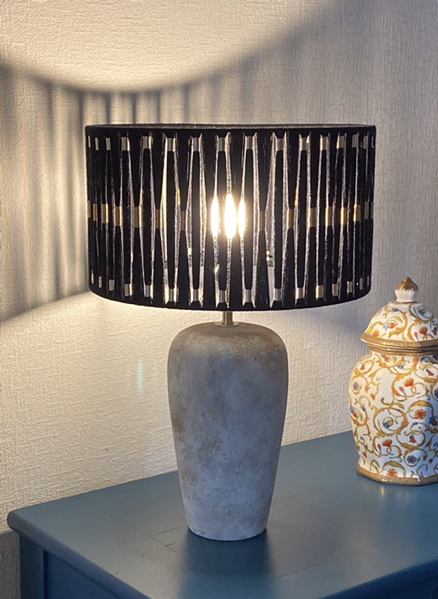 Lampe à poser macramé 