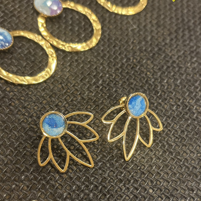 Boucles d’oreilles Nénuphar 