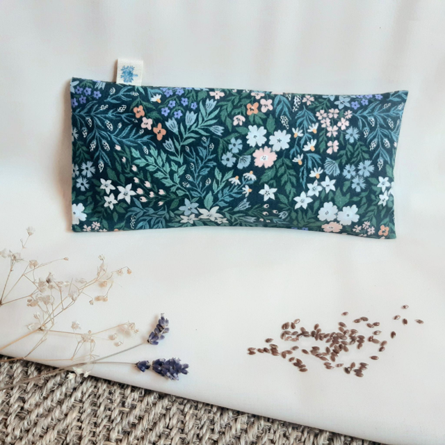 Coussin relaxant pour les yeux aux graines de lin bio & apaisantes / Printemps