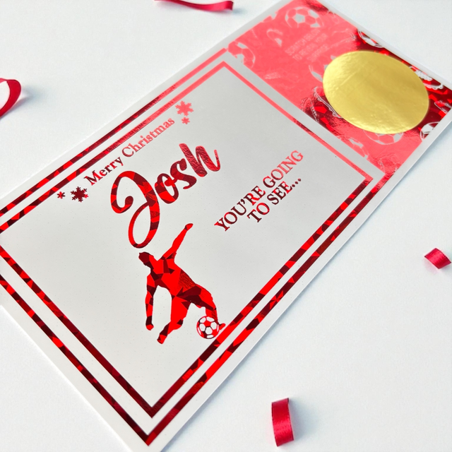 Football match foiled gift ticket / scratch card