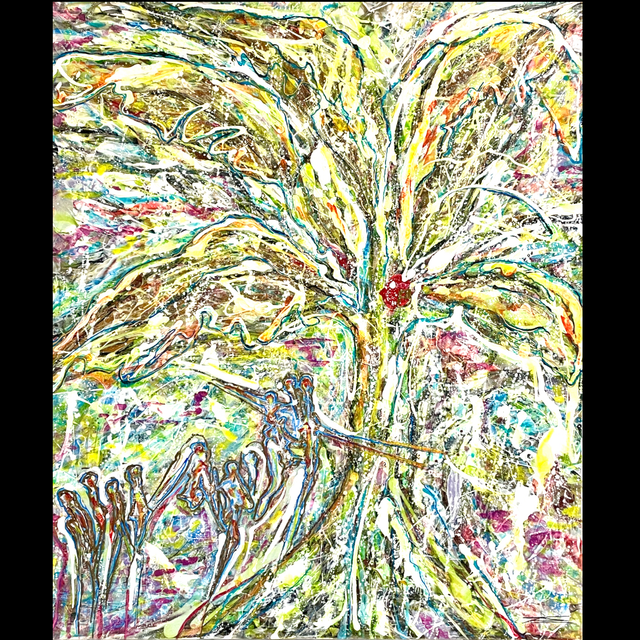 A la lueur du bananier - 100x120cm - 2019