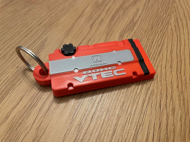 Porte clés moteur Honda H series rouge