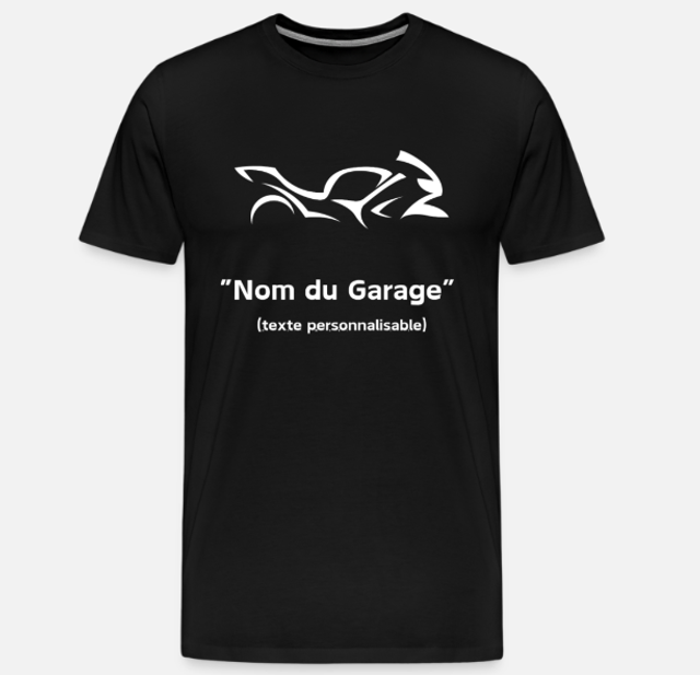 T-shirt personnalisable Garage Moto 