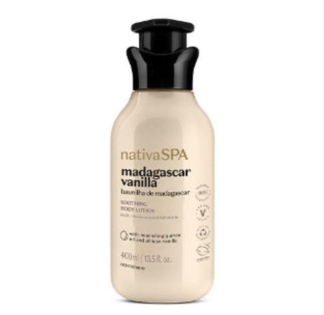Nativa Spa Loção Hidratante Corporal Baunilha de Madagáscar 400ml 13.5fl.oz