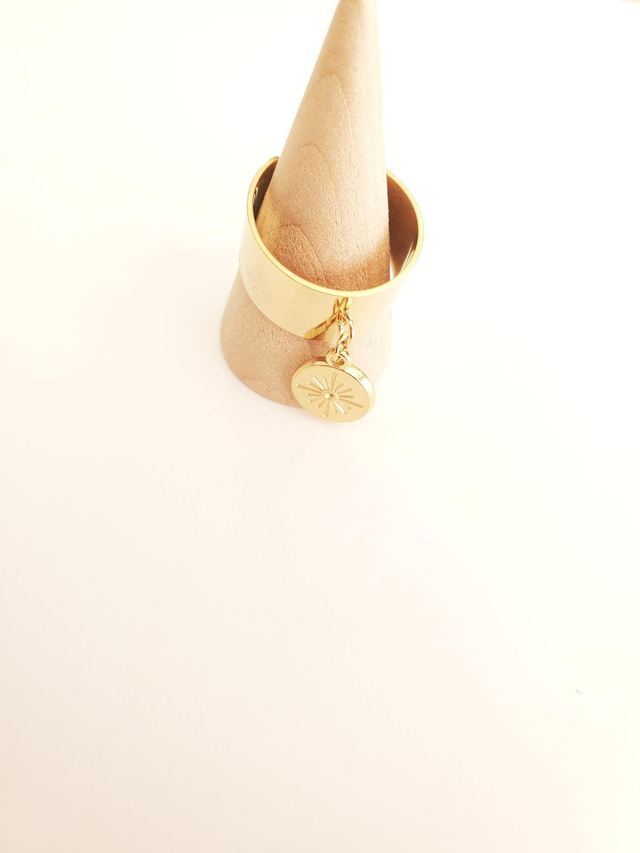 Bague acier inoxydable doré 