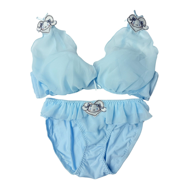 Blue cinnamoroll halter style bra and underwear set  