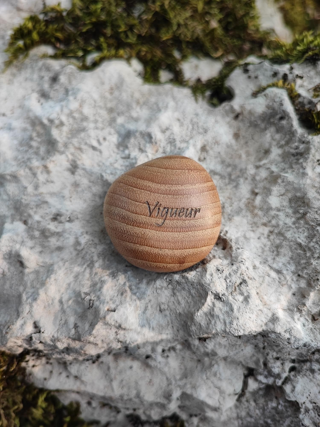 Caillou en Bois de Châtaignier "Vigueur"