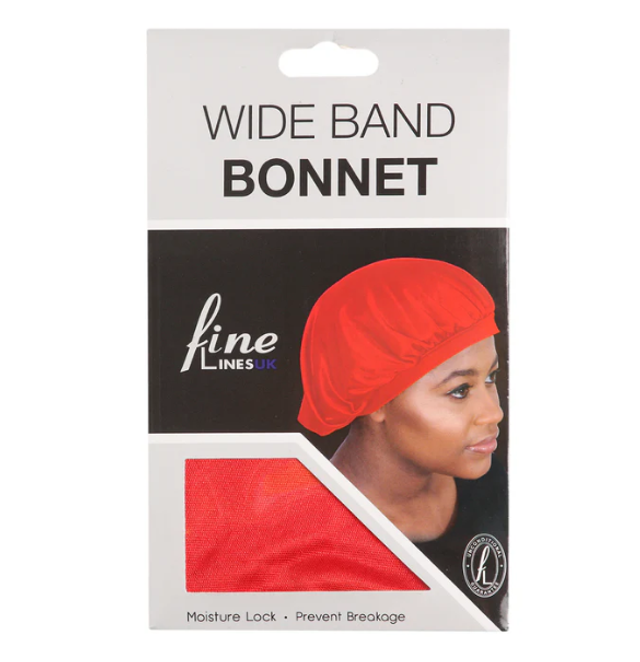 Fine Lines Wide Band Bonnet Red (6365-3)