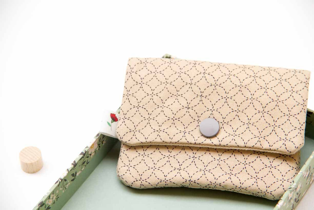 Monedero pequeño Sashiko Light