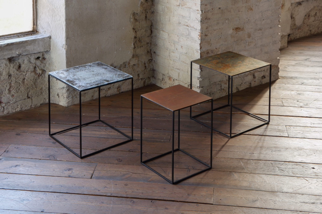 ZEUS Slim Irony Art low Table Artistic rusty treatment