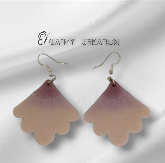 Boucles d'oreilles roses dégradée 