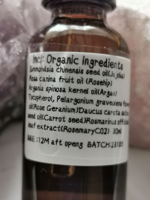 Face Oil -Super Hydrating (Organic Ingredients) 30ml