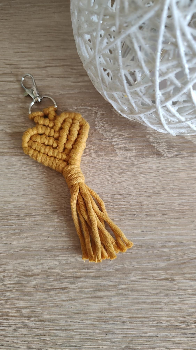 Porte-clé cœur • Moutarde