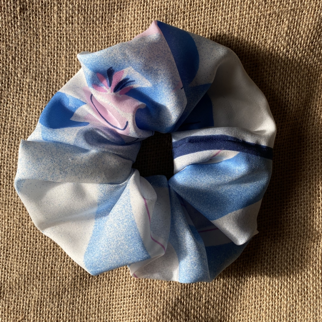 Chouchou XL imprimer bleu/rose