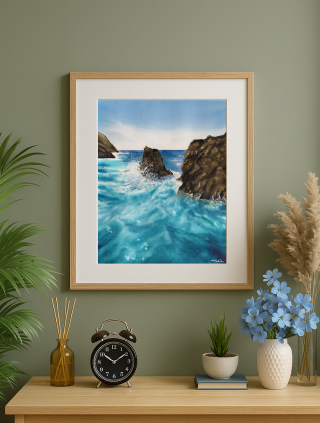 Mi cala del norte  - ORIGINAL 31 x 41 cm 