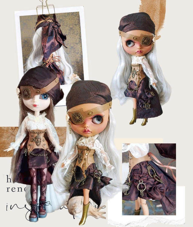 Pirate outfit for Blythe and Pullip dolls