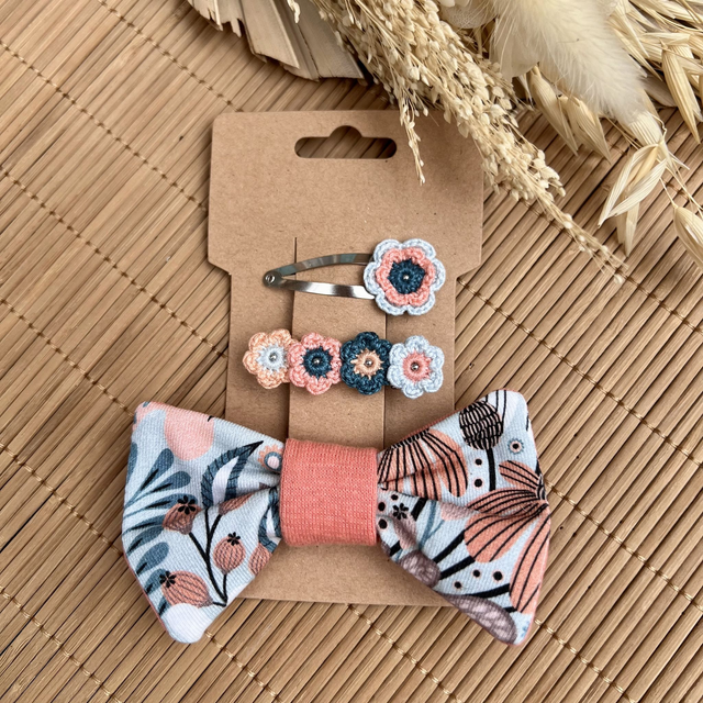 Lot de Barrettes Fleuries ~ Douceur Pastel