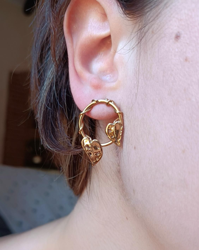 Orecchini Monstera Cerchio