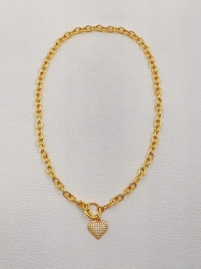 Collier cœur brillant