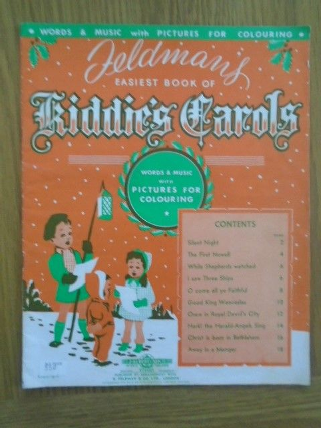 Feldmans Easiest Book of Kiddie's Carols Song Book 1950