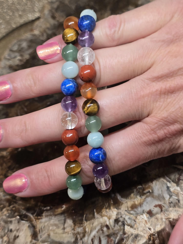 Bracelet 7 Chakras 0,8 cm