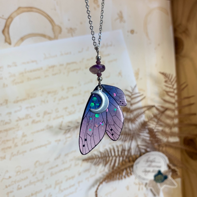 Collier - Fée Améthyste - Nuit étoilée