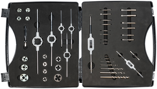 Gewindeschneidsortiment Feingewinde, HSS, 42-teilig, ELORA-1363-SF 