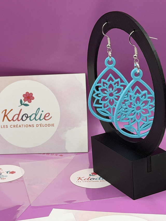 Boucles d'oreilles Dahlia - Attaches Crochet