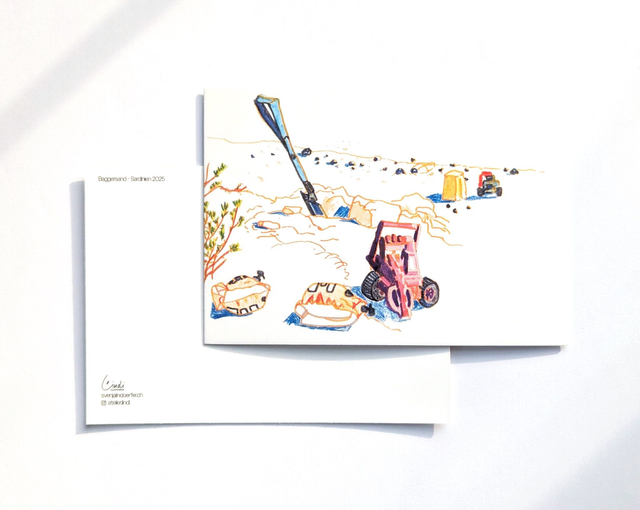 Postkarte - Baggersand