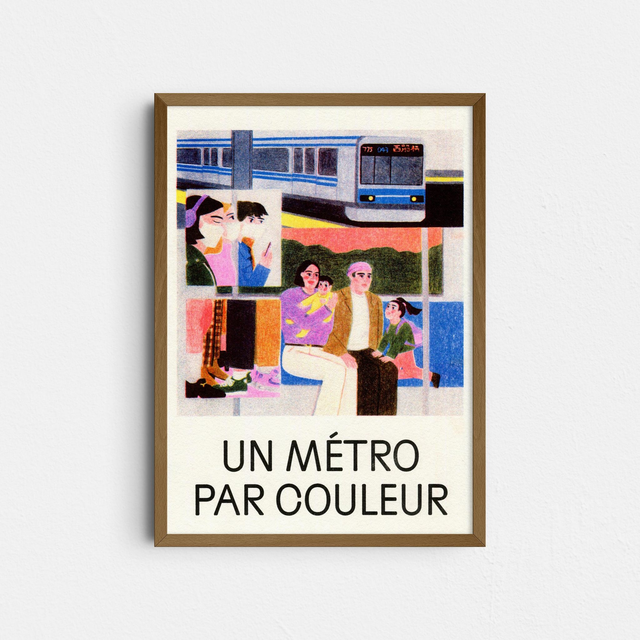 Un métro par couleur (risographie format A5)