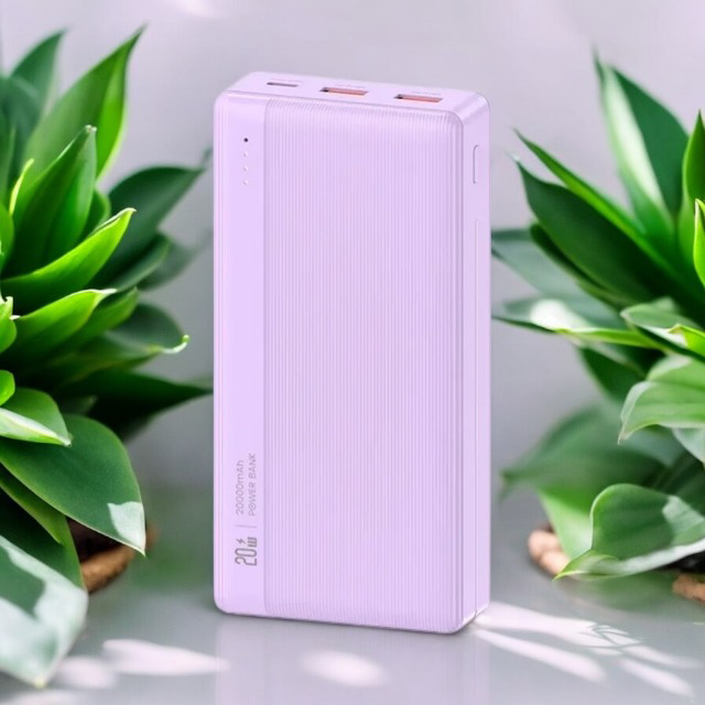Batterie Externe Power Bank Usams US-CD204 PB71 20000mAh PD 20W QC3.0 Violet