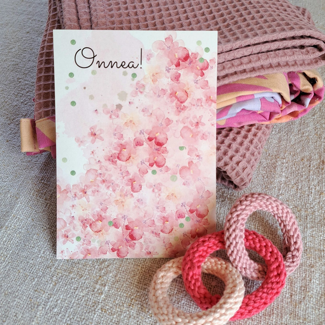 Onnittelukortti kukka