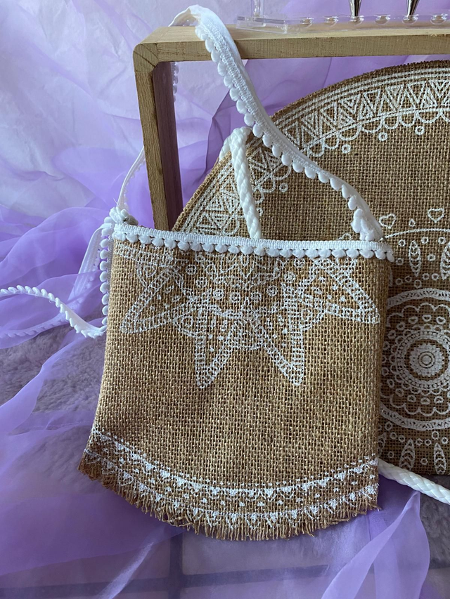 Pochette bandoulière en jute 