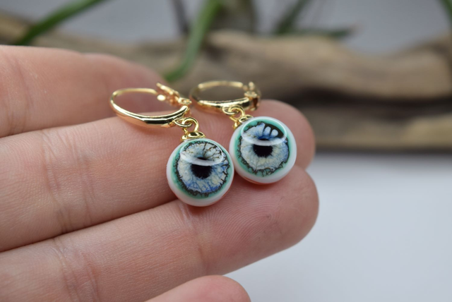 DORMEUSES OEIL DE GNOME MONTURE OR