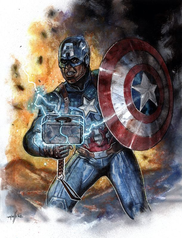 Captain America with Mjolnir - Endgame