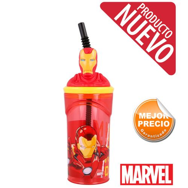 VASO CON FIGURA 3D IRON MAN
