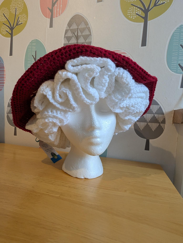 Frilled mushroom hat