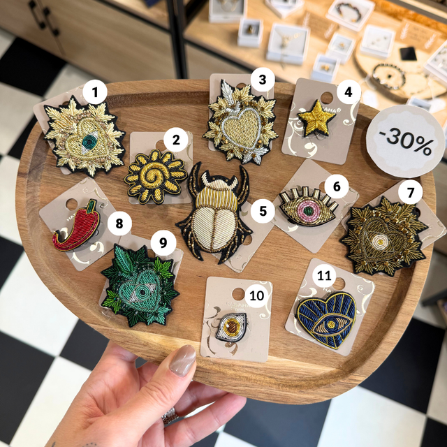 Broches tissus - Modèle au choix