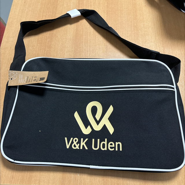 Sporttas met Logo zwart goud opdruk