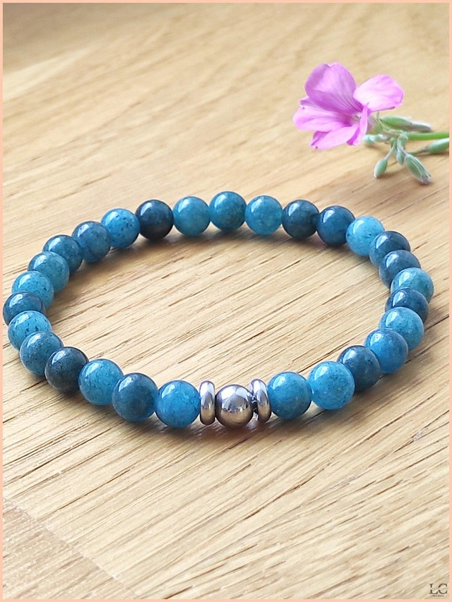 Bracelet 6mm - Apatite Jade 