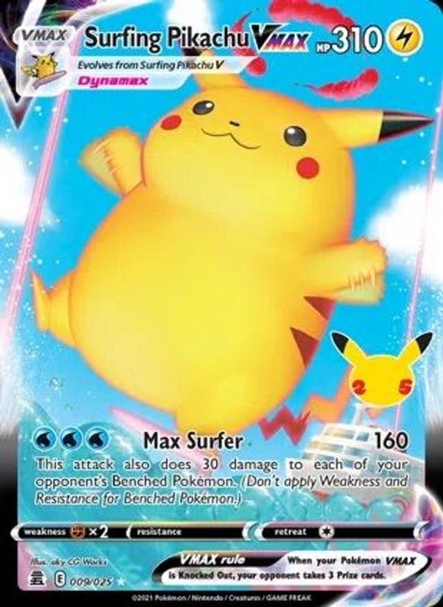 Surfing Pikachu VMAX - 9/25 (Celebrations)