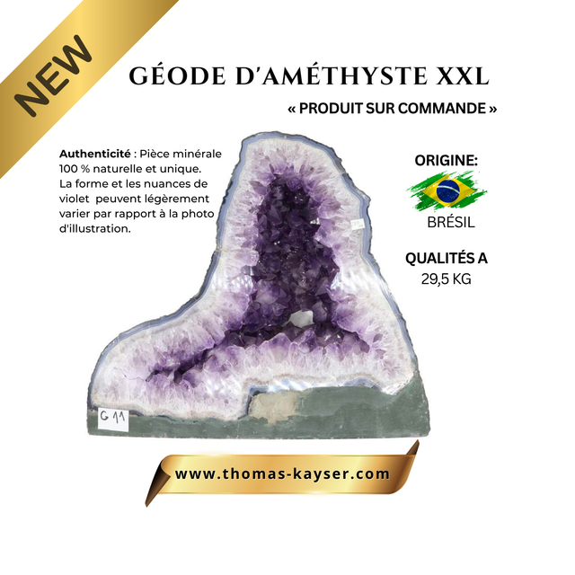 Géode Améthyste Brésil Qualité A - 29,5 kg (39 cm)